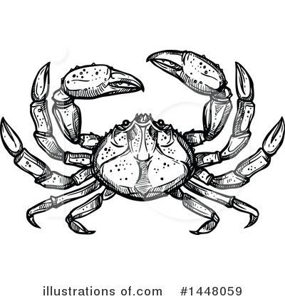 Royalty-Free (RF) Crab Clipart Illustration by Vector Tradition SM - Stock Sample #1448059