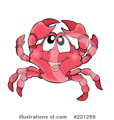 Royalty-Free (RF) Crab Clipart Illustration by visekart - Stock Sample #221269