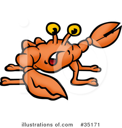 Royalty-Free (RF) Crab Clipart Illustration by dero - Stock Sample #35171