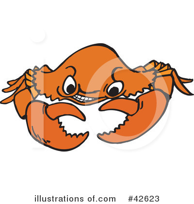 Royalty-Free (RF) Crab Clipart Illustration by Dennis Holmes Designs - Stock Sample #42623