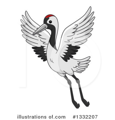 Royalty-Free (RF) Crane Bird Clipart Illustration by BNP Design Studio - Stock Sample #1332207