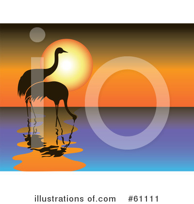 Royalty-Free (RF) Cranes Clipart Illustration by pauloribau - Stock Sample #61111