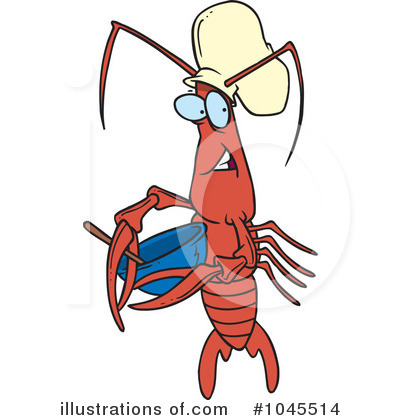 Royalty-Free (RF) Crawdad Clipart Illustration by toonaday - Stock Sample #1045514
