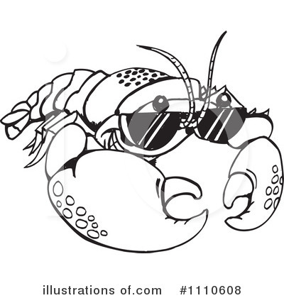 Royalty-Free (RF) Crawfish Clipart Illustration by Dennis Holmes Designs - Stock Sample #1110608