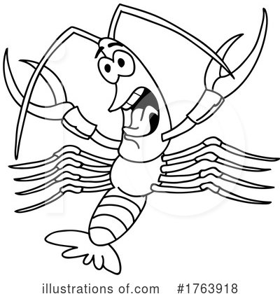 Royalty-Free (RF) Crawfish Clipart Illustration by LaffToon - Stock Sample #1763918
