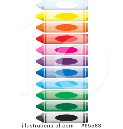 Royalty-Free (RF) Crayons Clipart Illustration by Dennis Holmes Designs - Stock Sample #65588