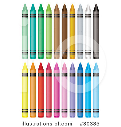 Royalty-Free (RF) Crayons Clipart Illustration by michaeltravers - Stock Sample #80335