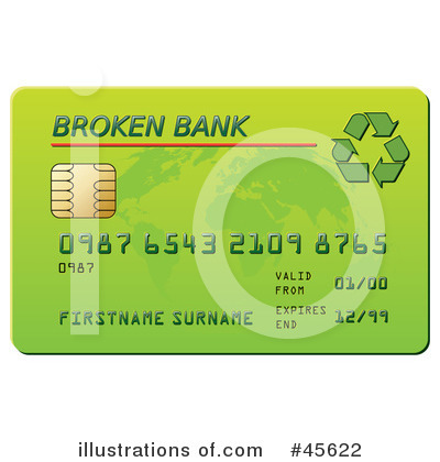 Royalty-Free (RF) Credit Card Clipart Illustration by Michael Schmeling - Stock Sample #45622