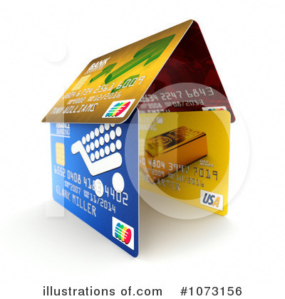 Royalty-Free (RF) Credit Cards Clipart Illustration by stockillustrations - Stock Sample #1073156