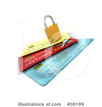 Royalty-Free (RF) Credit Cards Clipart Illustration by KJ Pargeter - Stock Sample #30189