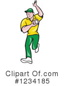 Cricket Player Clipart #1234185 by patrimonio
