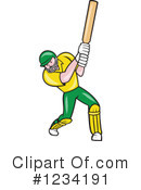 Cricket Player Clipart #1234191 by patrimonio