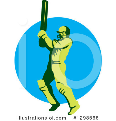 Cricket Batsman Clipart #1298566 by patrimonio