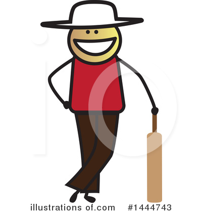 Royalty-Free (RF) Cricket Player Clipart Illustration by ColorMagic - Stock Sample #1444743