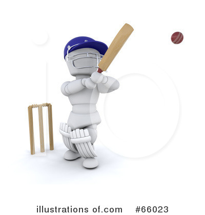 Royalty-Free (RF) Cricketer Clipart Illustration by KJ Pargeter - Stock Sample #66023