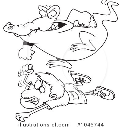 Royalty-Free (RF) Crocodile Clipart Illustration by toonaday - Stock Sample #1045744