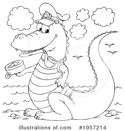 Royalty-Free (RF) Crocodile Clipart Illustration by Alex Bannykh - Stock Sample #1057214