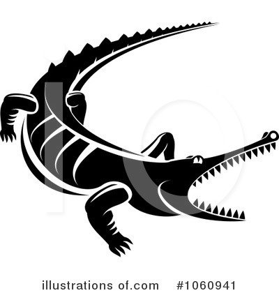 Royalty-Free (RF) Crocodile Clipart Illustration by Vector Tradition SM - Stock Sample #1060941