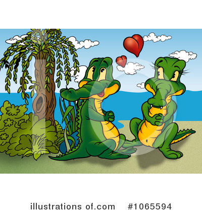 Royalty-Free (RF) Crocodile Clipart Illustration by dero - Stock Sample #1065594