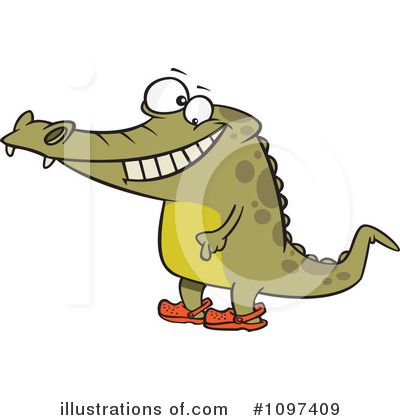 Crocodile Clipart #1097409 by toonaday
