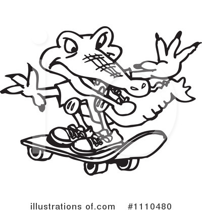 Crocodile Clipart #1110480 by Dennis Holmes Designs