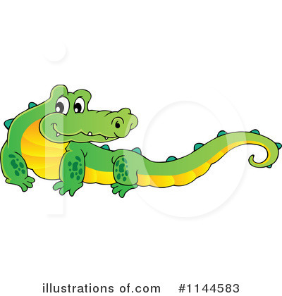 Royalty-Free (RF) Crocodile Clipart Illustration by visekart - Stock Sample #1144583