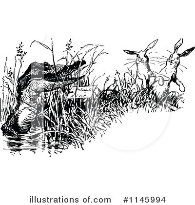 Rabbits Clipart #1145994 by Prawny Vintage