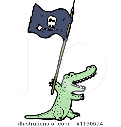 Royalty-Free (RF) Crocodile Clipart Illustration by lineartestpilot - Stock Sample #1150574