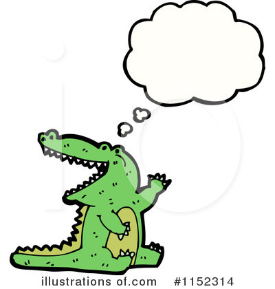 Royalty-Free (RF) Crocodile Clipart Illustration by lineartestpilot - Stock Sample #1152314