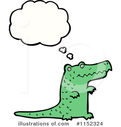 Royalty-Free (RF) Crocodile Clipart Illustration by lineartestpilot - Stock Sample #1152324