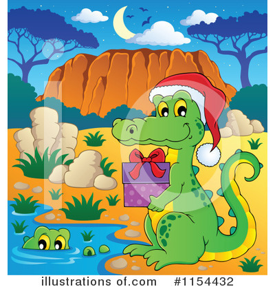 Royalty-Free (RF) Crocodile Clipart Illustration by visekart - Stock Sample #1154432