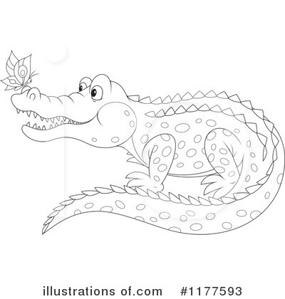 Royalty-Free (RF) Crocodile Clipart Illustration by Alex Bannykh - Stock Sample #1177593