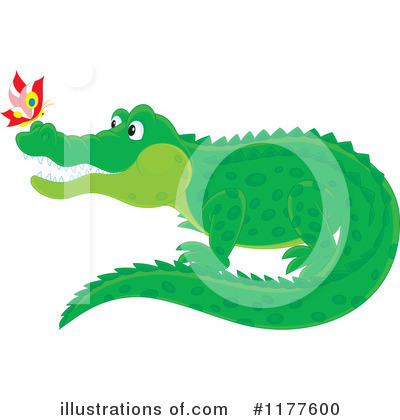 Royalty-Free (RF) Crocodile Clipart Illustration by Alex Bannykh - Stock Sample #1177600