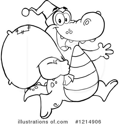Royalty-Free (RF) Crocodile Clipart Illustration by Hit Toon - Stock Sample #1214906