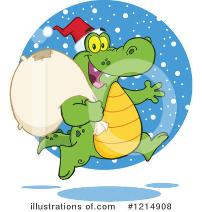 Royalty-Free (RF) Crocodile Clipart Illustration by Hit Toon - Stock Sample #1214908