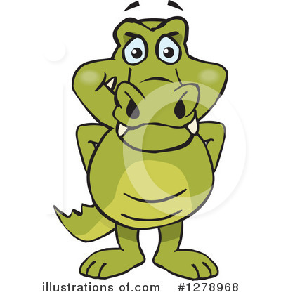 Royalty-Free (RF) Crocodile Clipart Illustration by Dennis Holmes Designs - Stock Sample #1278968