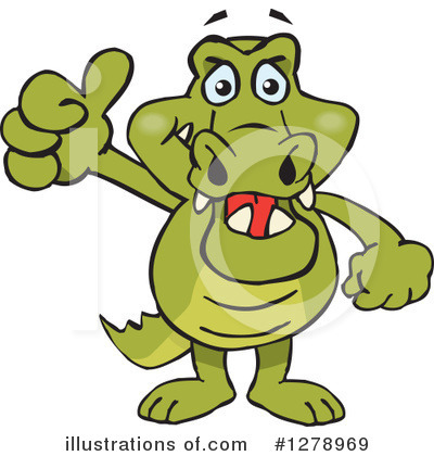 Crocodile Clipart #1278969 by Dennis Holmes Designs