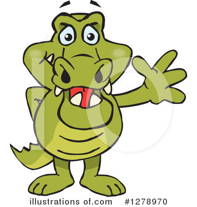 Crocodile Clipart #1278970 by Dennis Holmes Designs