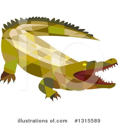 Royalty-Free (RF) Crocodile Clipart Illustration by patrimonio - Stock Sample #1315589