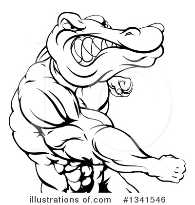 Royalty-Free (RF) Crocodile Clipart Illustration by AtStockIllustration - Stock Sample #1341546