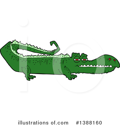 Royalty-Free (RF) Crocodile Clipart Illustration by lineartestpilot - Stock Sample #1388160