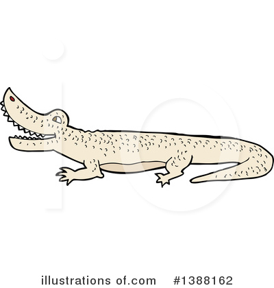Royalty-Free (RF) Crocodile Clipart Illustration by lineartestpilot - Stock Sample #1388162