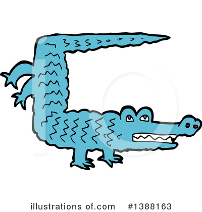 Royalty-Free (RF) Crocodile Clipart Illustration by lineartestpilot - Stock Sample #1388163