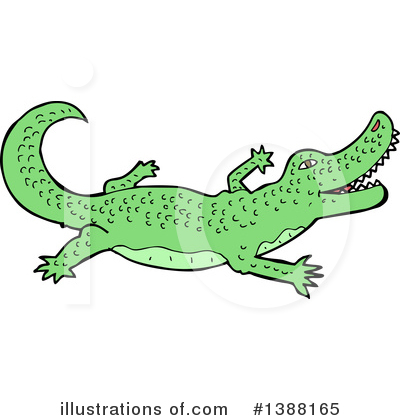 Royalty-Free (RF) Crocodile Clipart Illustration by lineartestpilot - Stock Sample #1388165