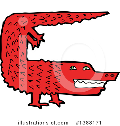 Royalty-Free (RF) Crocodile Clipart Illustration by lineartestpilot - Stock Sample #1388171