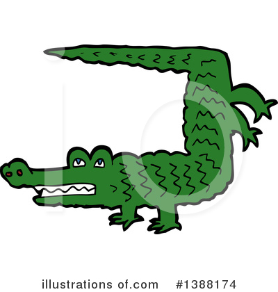 Royalty-Free (RF) Crocodile Clipart Illustration by lineartestpilot - Stock Sample #1388174