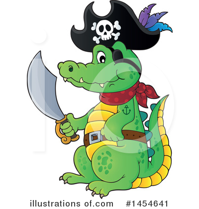 Royalty-Free (RF) Crocodile Clipart Illustration by visekart - Stock Sample #1454641