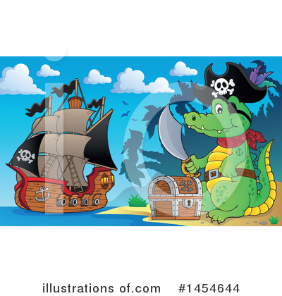 Royalty-Free (RF) Crocodile Clipart Illustration by visekart - Stock Sample #1454644