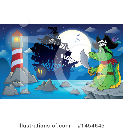 Royalty-Free (RF) Crocodile Clipart Illustration by visekart - Stock Sample #1454645