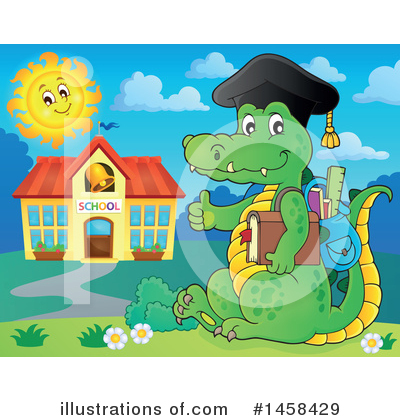 Royalty-Free (RF) Crocodile Clipart Illustration by visekart - Stock Sample #1458429